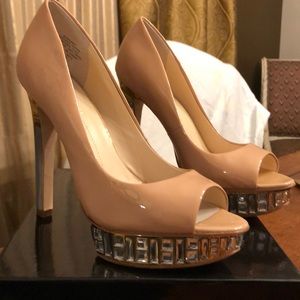 Boutique 9 Jeweled peep toe platforms
